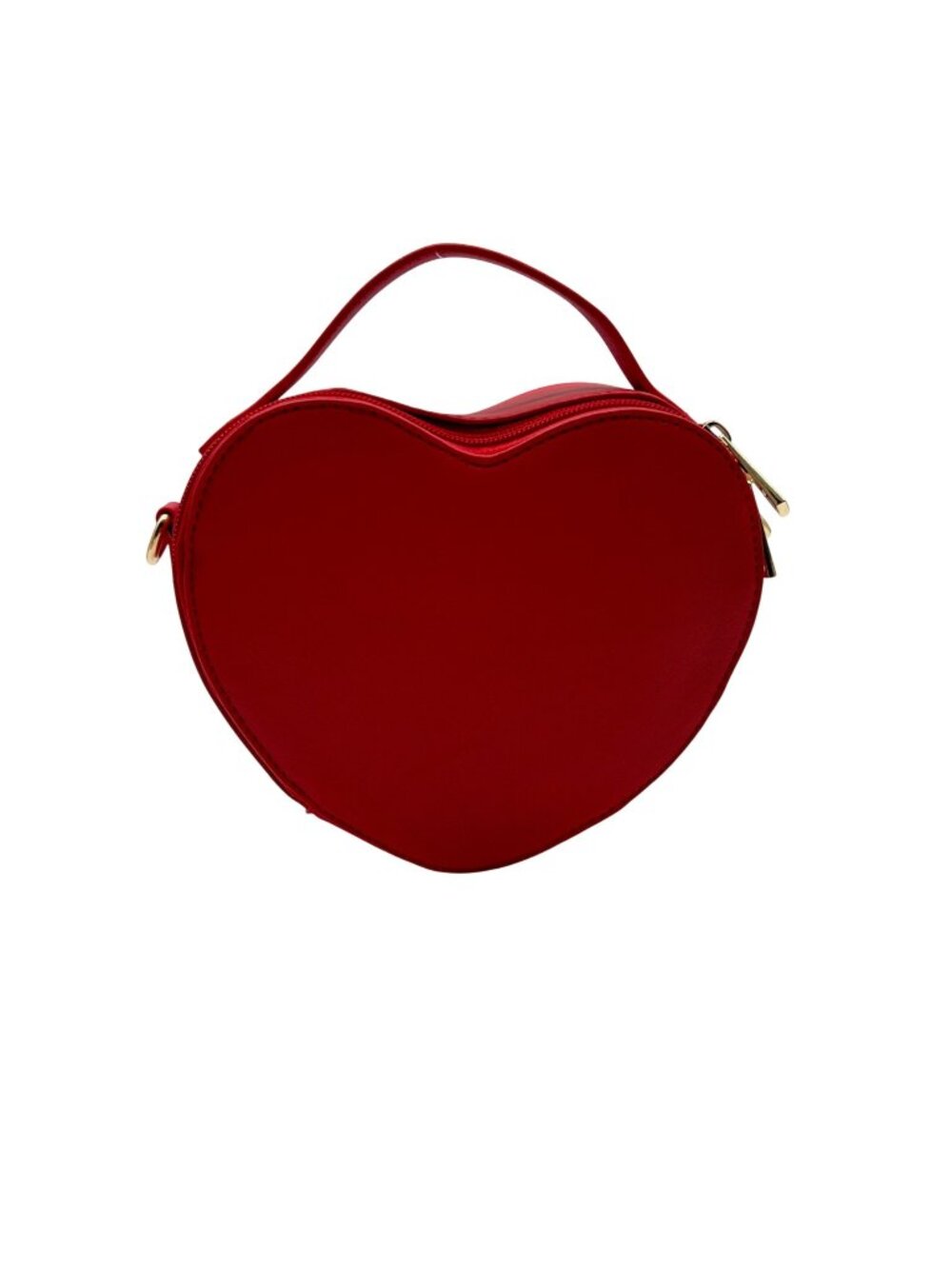 Like Dreams Red Faux Leather Heart Breaker Crossbody
